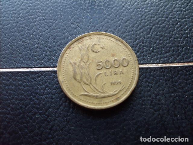 Monedas antiguas de Asia: TURQUIA 5000 LIRAS 1995