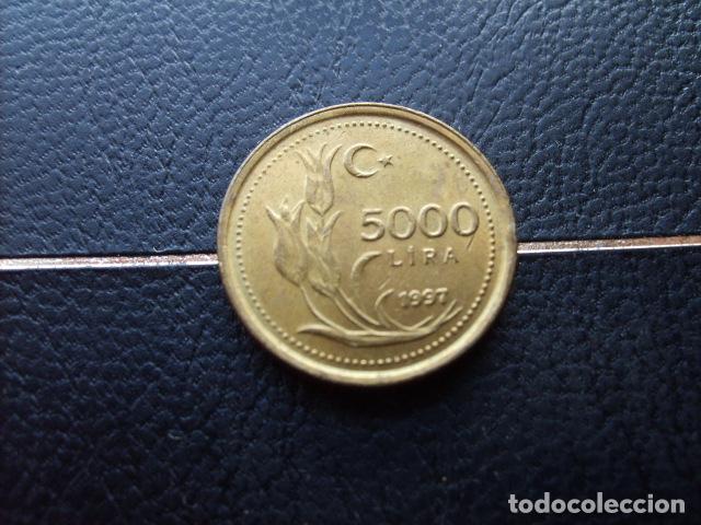Monedas antiguas de Asia: TURQUIA 5000 LIRAS 1997