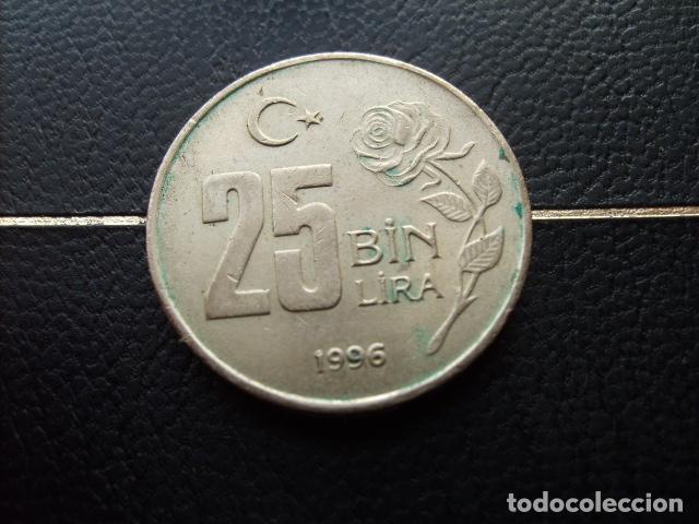 Monedas antiguas de Asia: TURQUIA 25000 LIRAS 1996