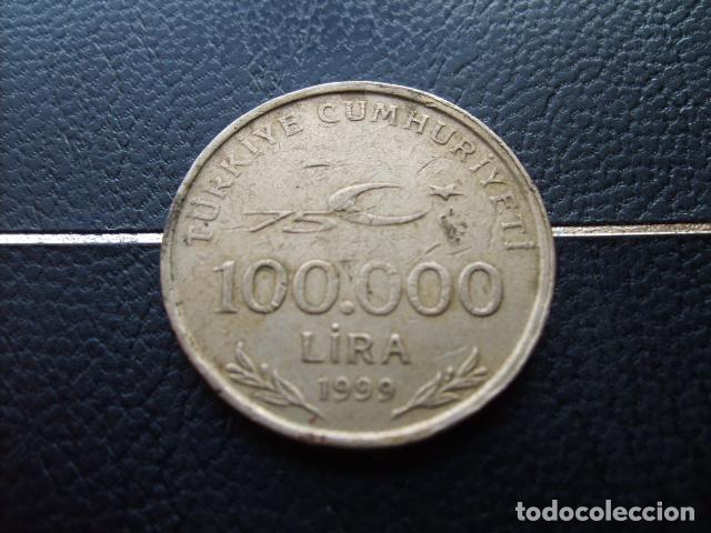 Monedas antiguas de Asia: TURQUIA 100000 LIRAS 1999