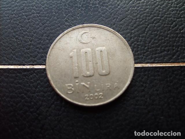 Monedas antiguas de Asia: TURQUIA 100000 LIRAS 2002