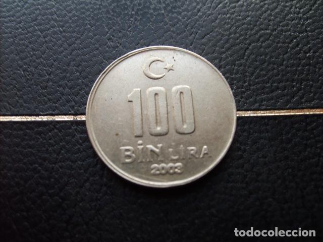 Monedas antiguas de Asia: TURQUIA 100000 LIRAS 2003