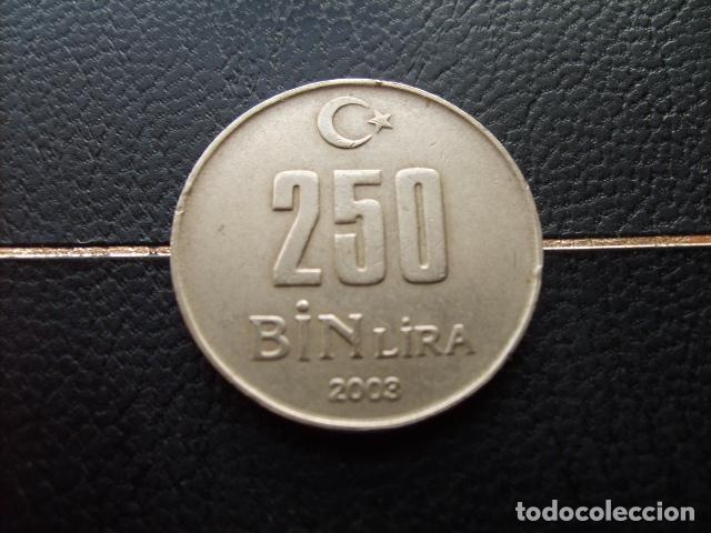 Monedas antiguas de Asia: TURQUIA 250000 LIRAS 2003