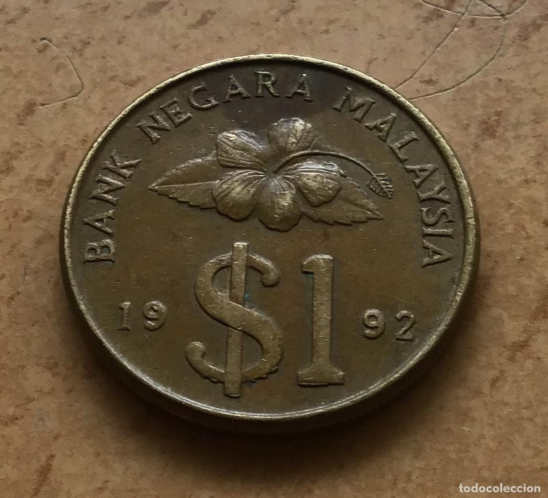 Monedas antiguas de Asia: 1 ringgit de Malasia. A&ntilde;o 1992 - Foto 1