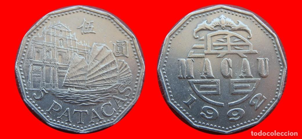 Monedas antiguas de Asia: 5 PATACAS 1992 MACAO-153135
