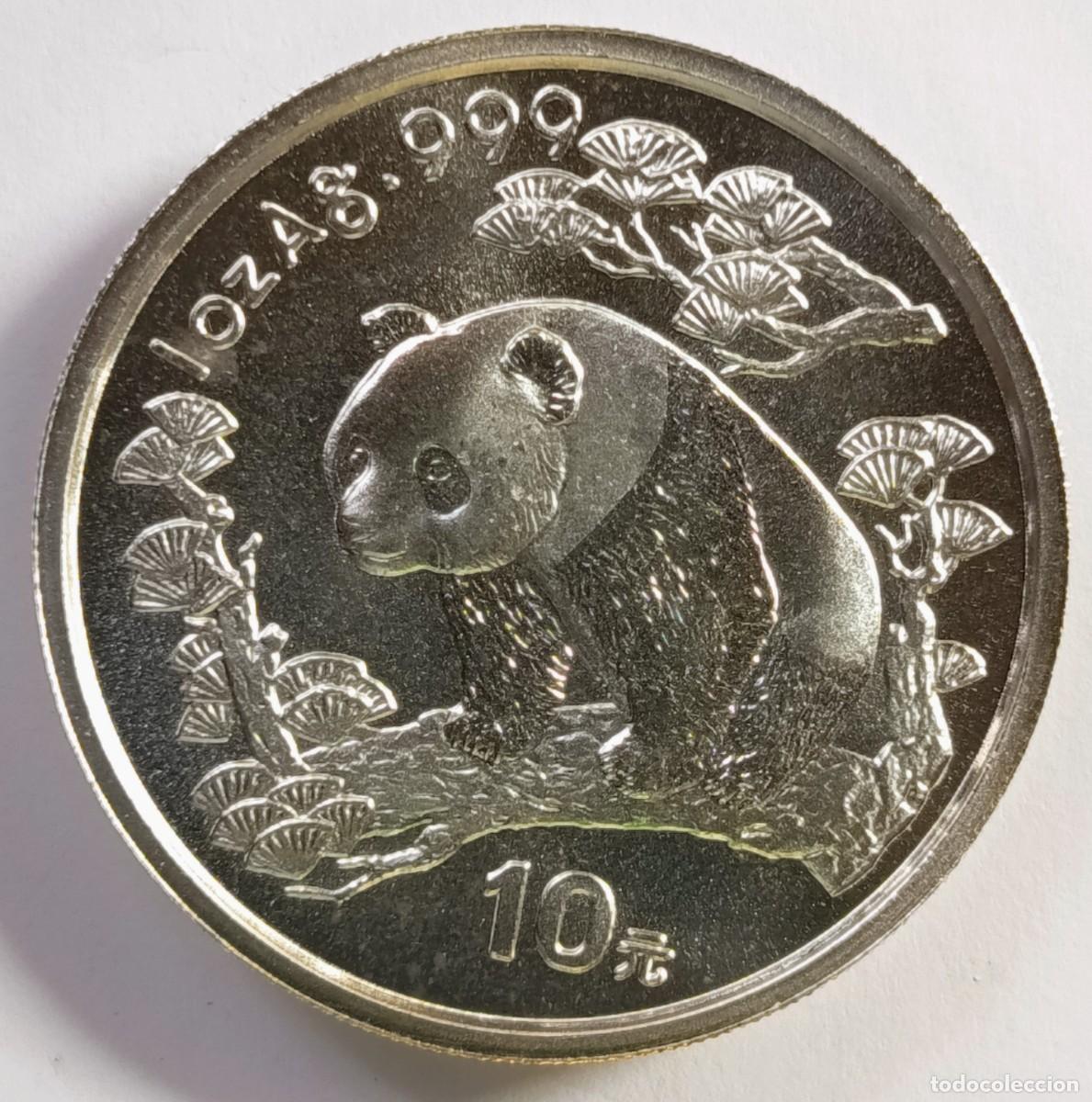 Monedas antiguas de Asia: CHINA. MONEDA DE LA SERIE ANUAL &ldquo;PANDA&rdquo;, DE 10 YUAN. 1997. &ldquo;VISIT CHINA&rsquo;97&rdquo;. PLATA ,999.