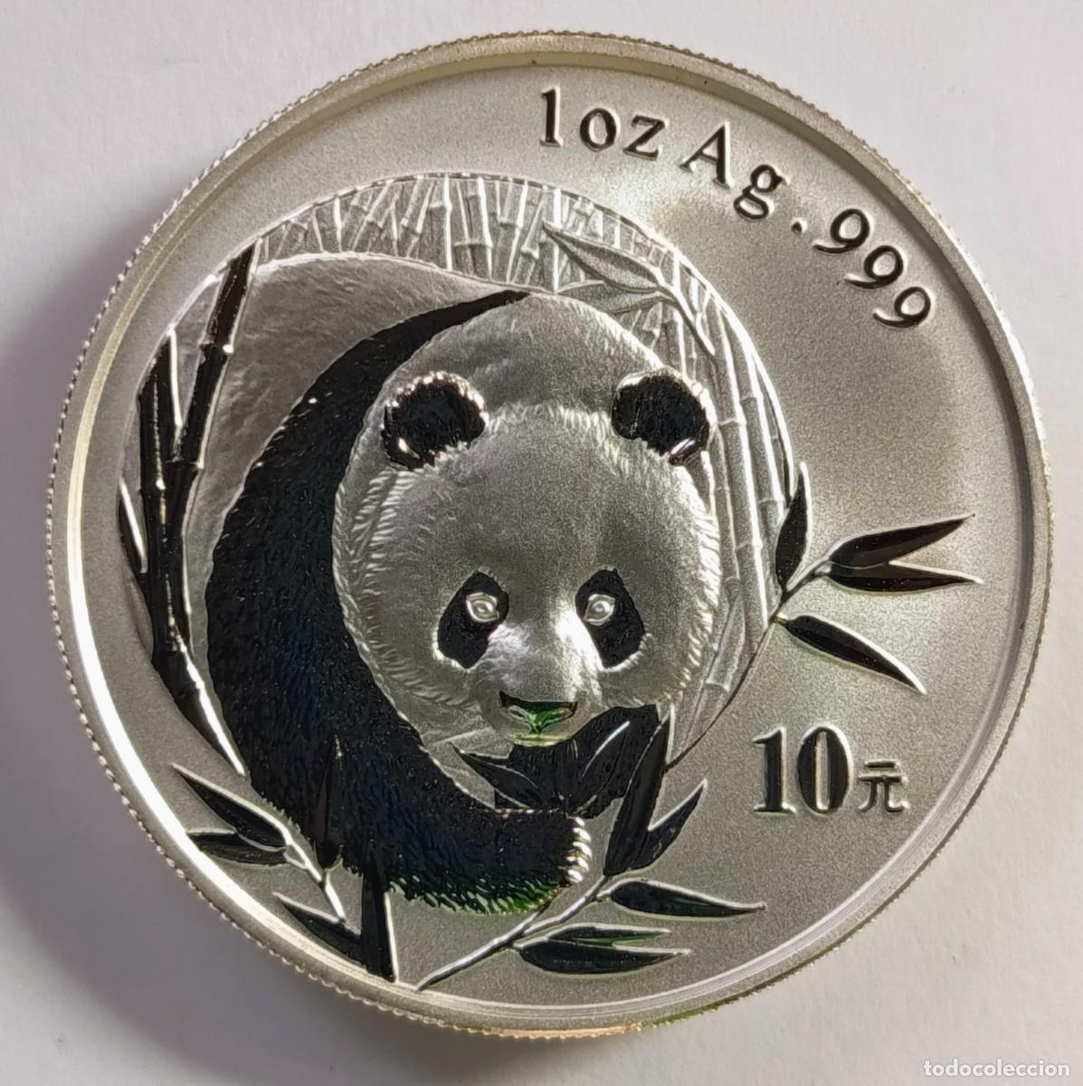 Monedas antiguas de Asia: CHINA. MONEDA DE LA SERIE ANUAL &ldquo;PANDA&rdquo;, DE 10 YUAN. 2003. PLATA ,999.