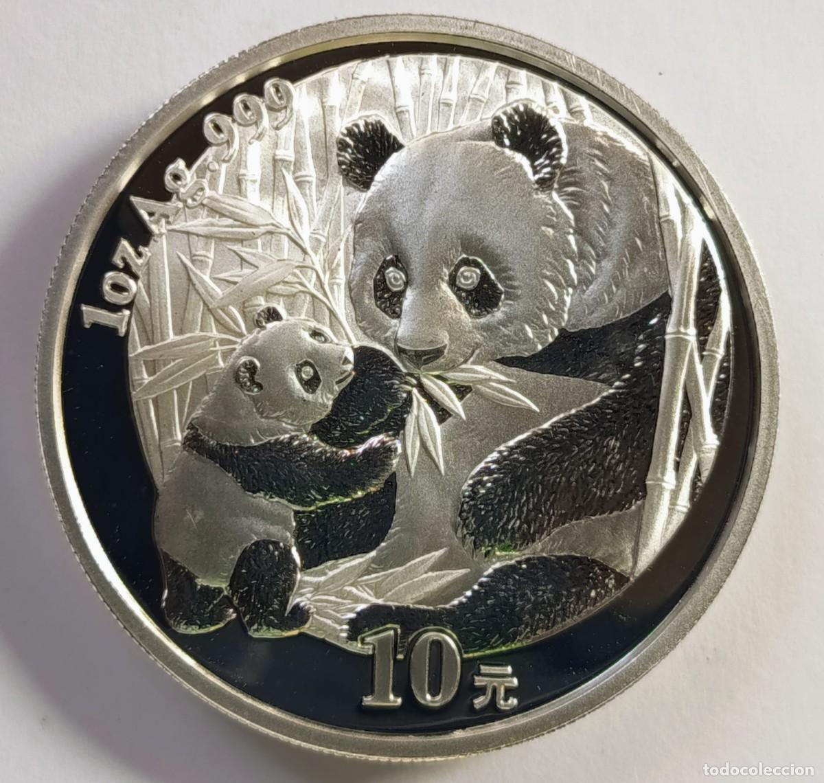 Monedas antiguas de Asia: CHINA. MONEDA DE LA SERIE ANUAL &ldquo;PANDA&rdquo;, DE 10 YUAN. 2005. PLATA ,999.
