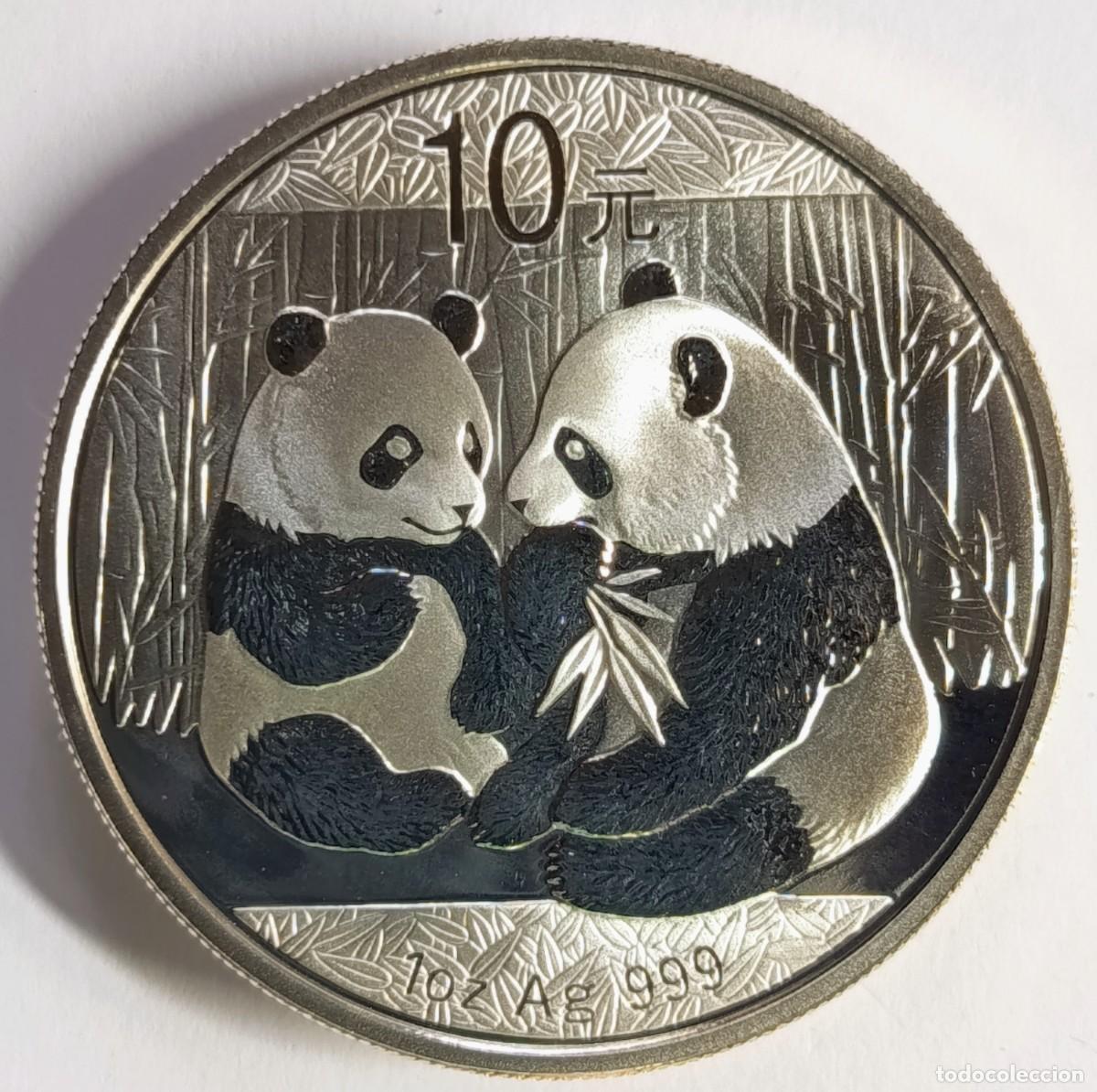 Monedas antiguas de Asia: CHINA. MONEDA DE LA SERIE ANUAL &ldquo;PANDA&rdquo;, DE 10 YUAN. 2009. PLATA ,999.