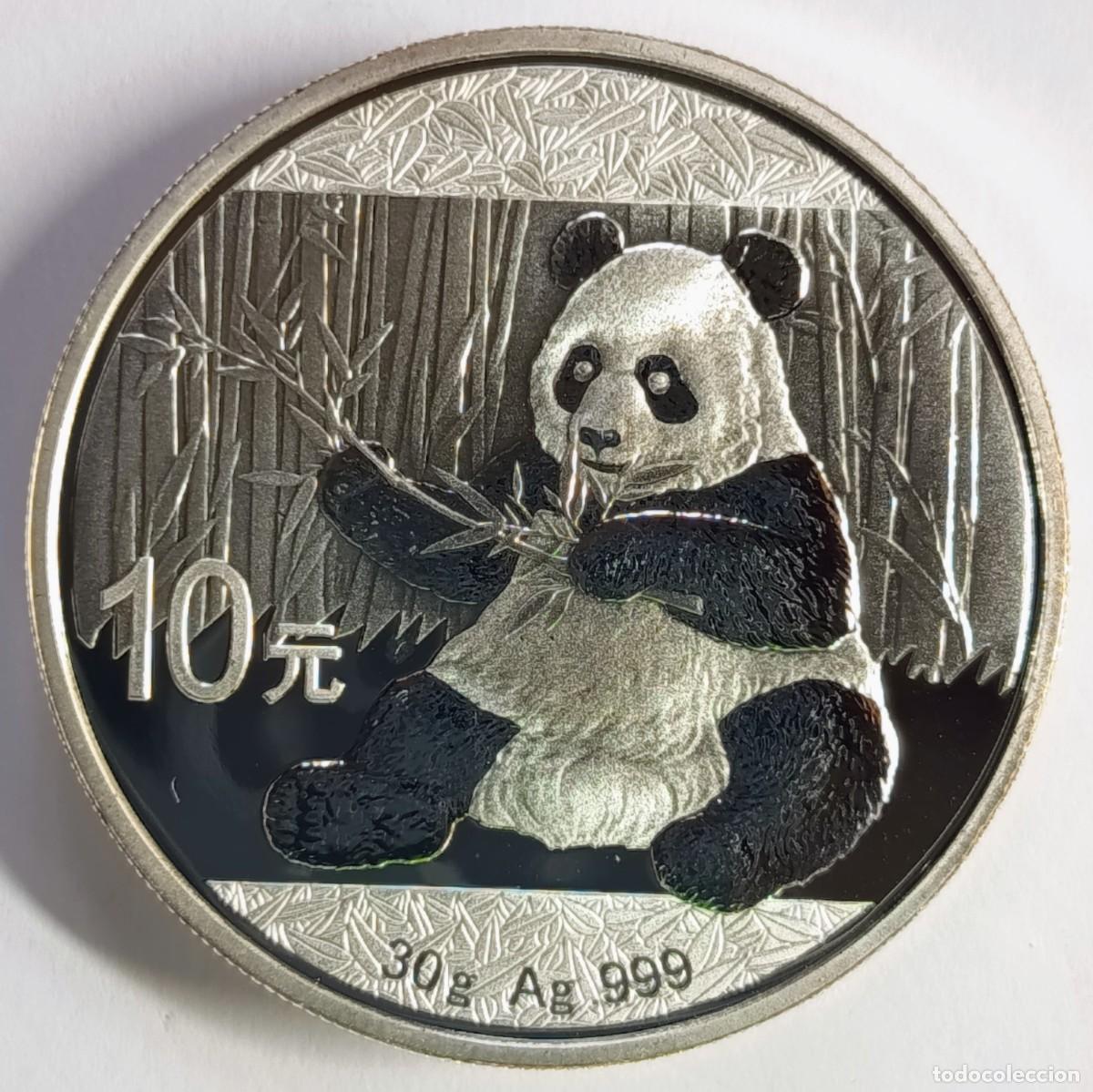 Monedas antiguas de Asia: CHINA. MONEDA DE LA SERIE ANUAL &ldquo;PANDA&rdquo;, DE 10 YUAN. 2017. PLATA ,999.