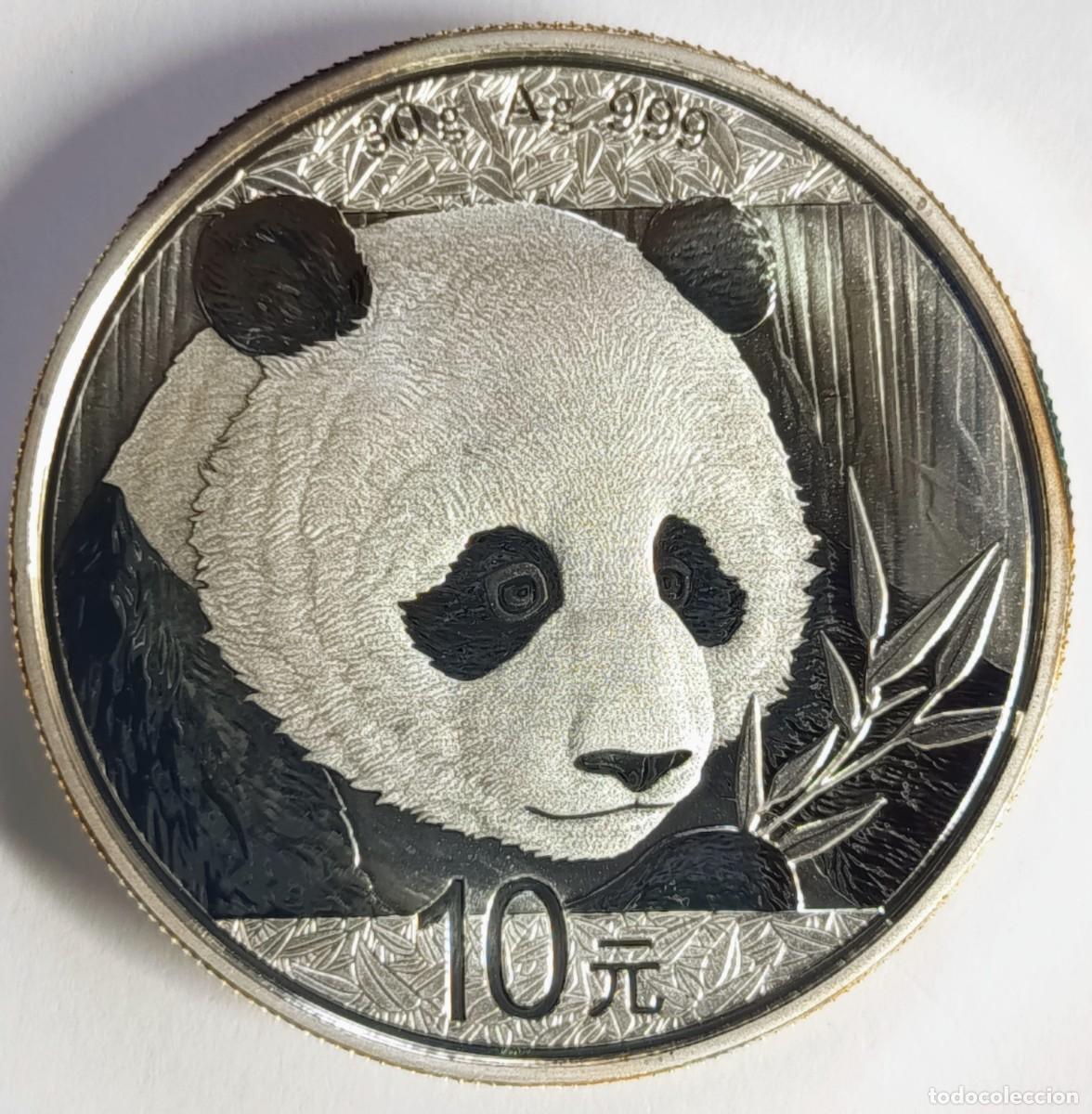 Monedas antiguas de Asia: CHINA. MONEDA DE LA SERIE ANUAL &ldquo;PANDA&rdquo;, DE 10 YUAN. 2018. PLATA ,999.