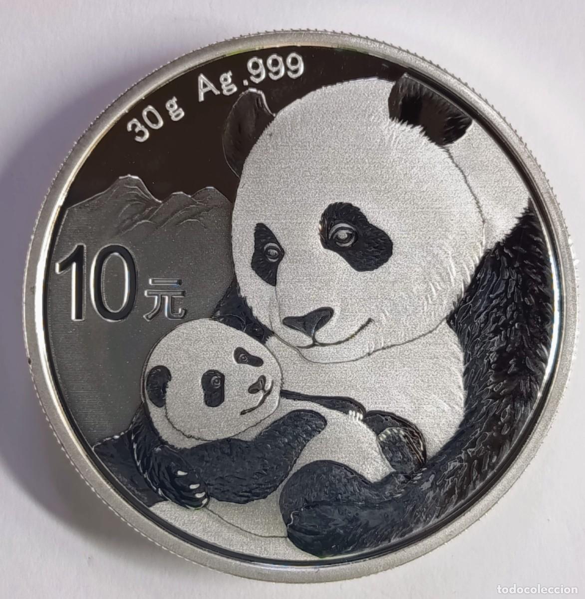 Monedas antiguas de Asia: CHINA. MONEDA DE LA SERIE ANUAL &ldquo;PANDA&rdquo;, DE 10 YUAN. 2019. PLATA ,999.