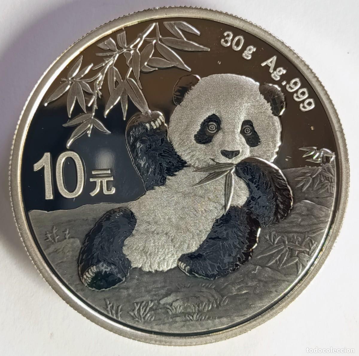 Monedas antiguas de Asia: CHINA. MONEDA DE LA SERIE ANUAL &ldquo;PANDA&rdquo;, DE 10 YUAN. 2020. PLATA ,999.