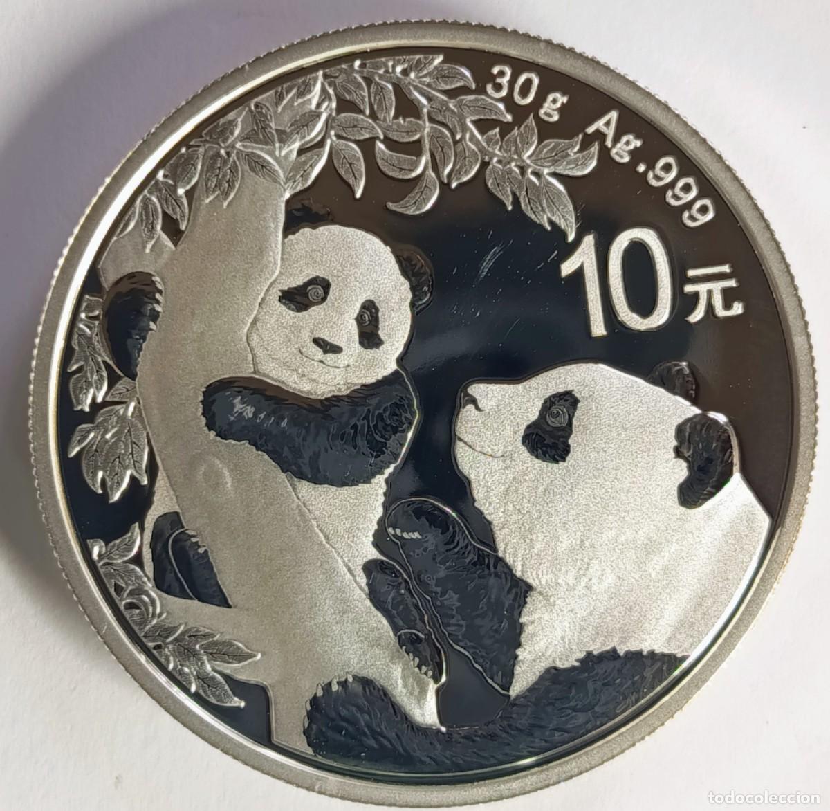 Monedas antiguas de Asia: CHINA. MONEDA DE LA SERIE ANUAL &ldquo;PANDA&rdquo;, DE 10 YUAN. 2021. PLATA ,999.
