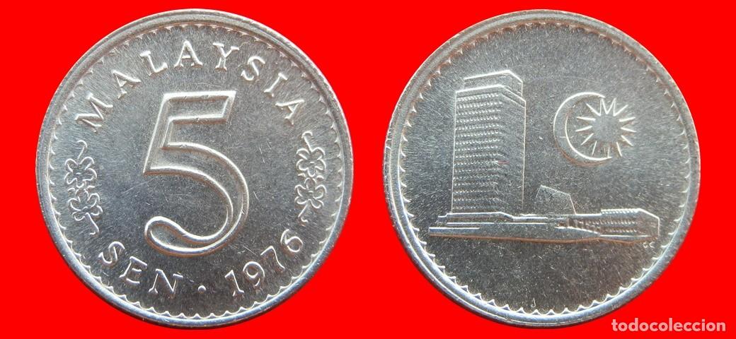 Monedas antiguas de Asia: 5 SEN 1976 MALASIA-153178