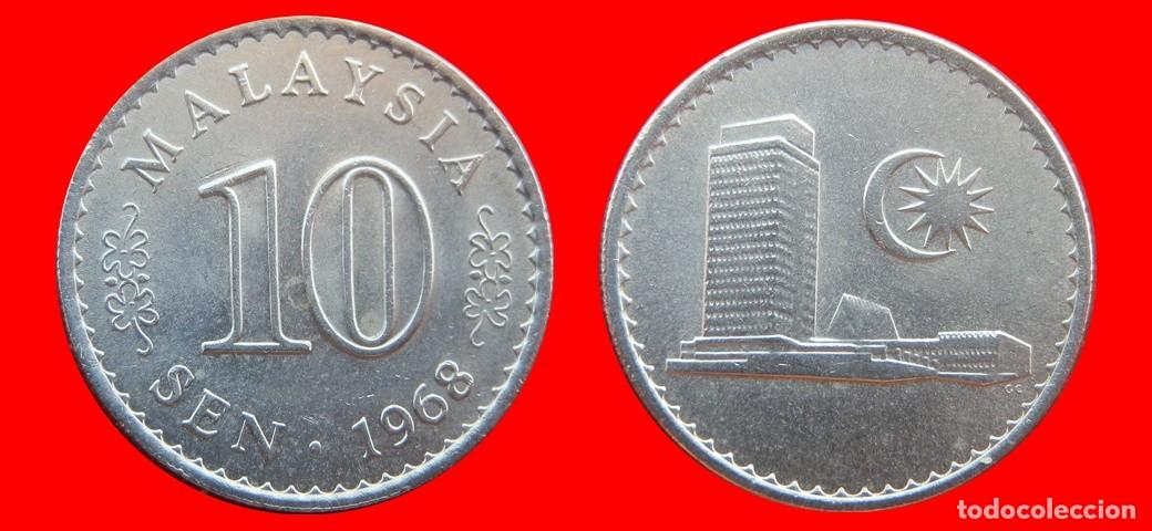 Monedas antiguas de Asia: 10 SEN 1968 MALASIA-153179