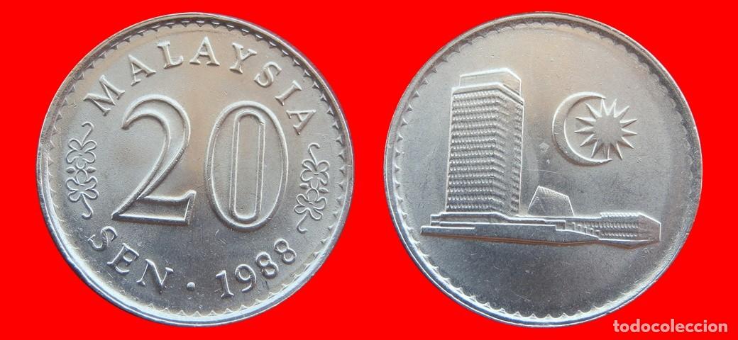 Monedas antiguas de Asia: 20 SEN 1988 MALASIA-153193