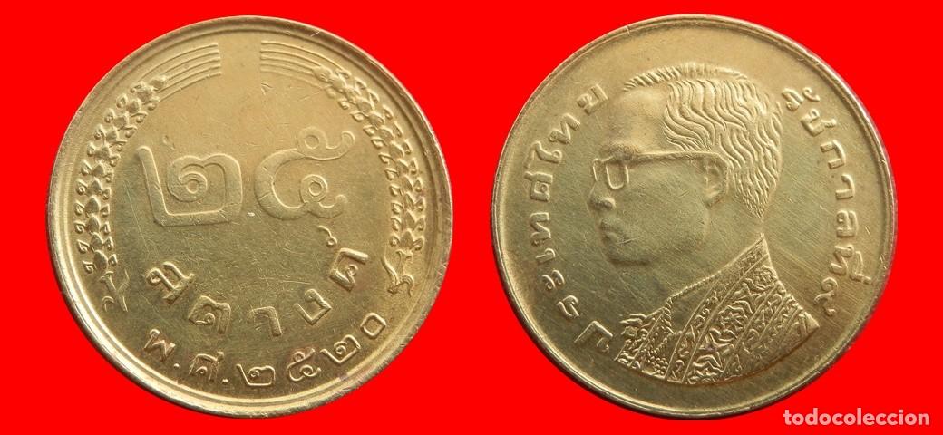 Monedas antiguas de Asia: 25 SATANG 1977 TAILANDIA-153209