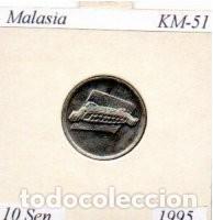 Monedas antiguas de Asia: MALASIA 1995, 10 SEN, KM-51, SC;