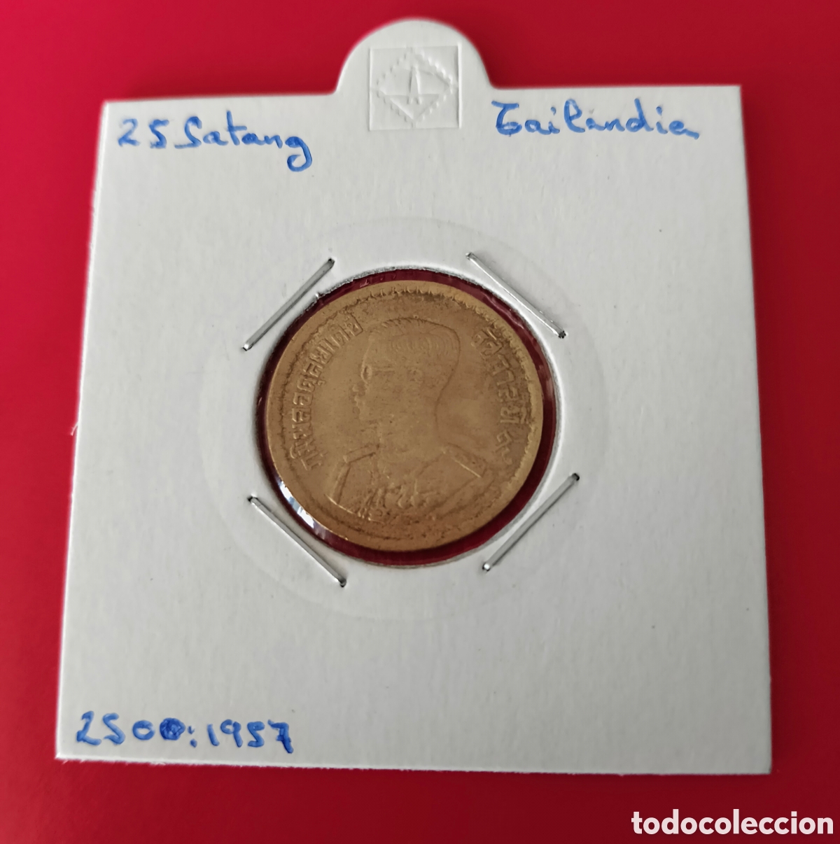 Monedas antiguas de Asia: Moneda 25 Satang Tailandia a&ntilde;o 1957 (2500)