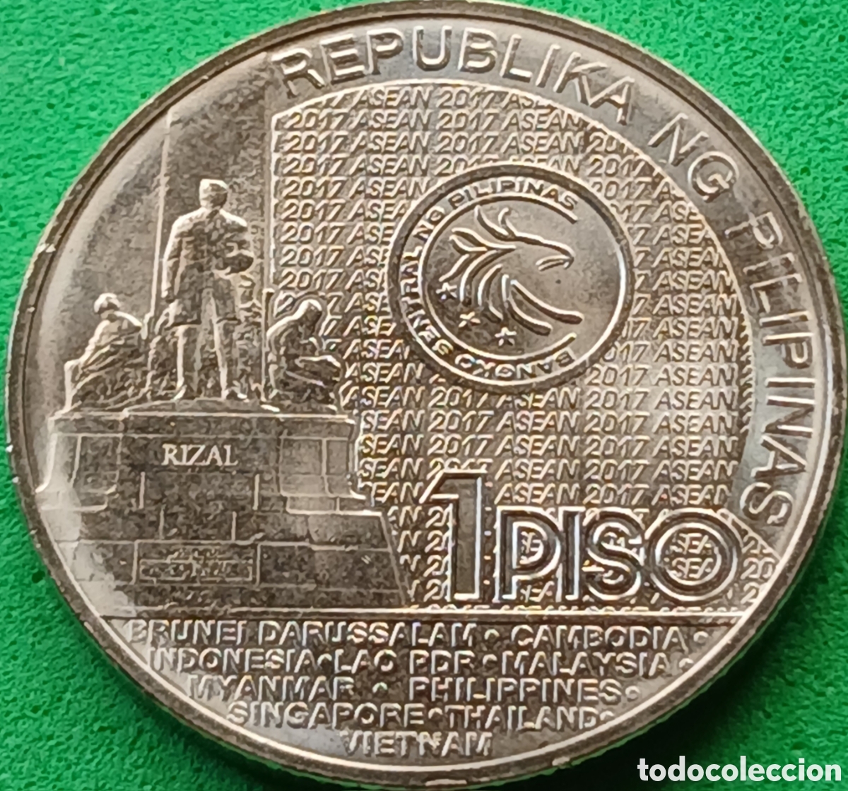 Monedas antiguas de Asia: Filipinas 1 piso 2017 km#301 Presidencia de ASEAN