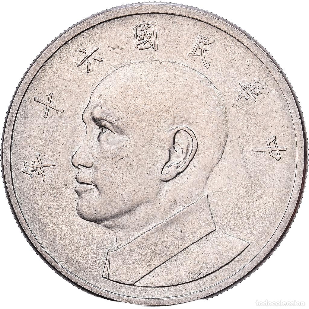 Monedas antiguas de Asia: [#1224439] CHINA TAIWAN, 5 Y&uuml;an, 1970, Chiang Kai-Shek, Cobre - n&iacute;quel, EBC