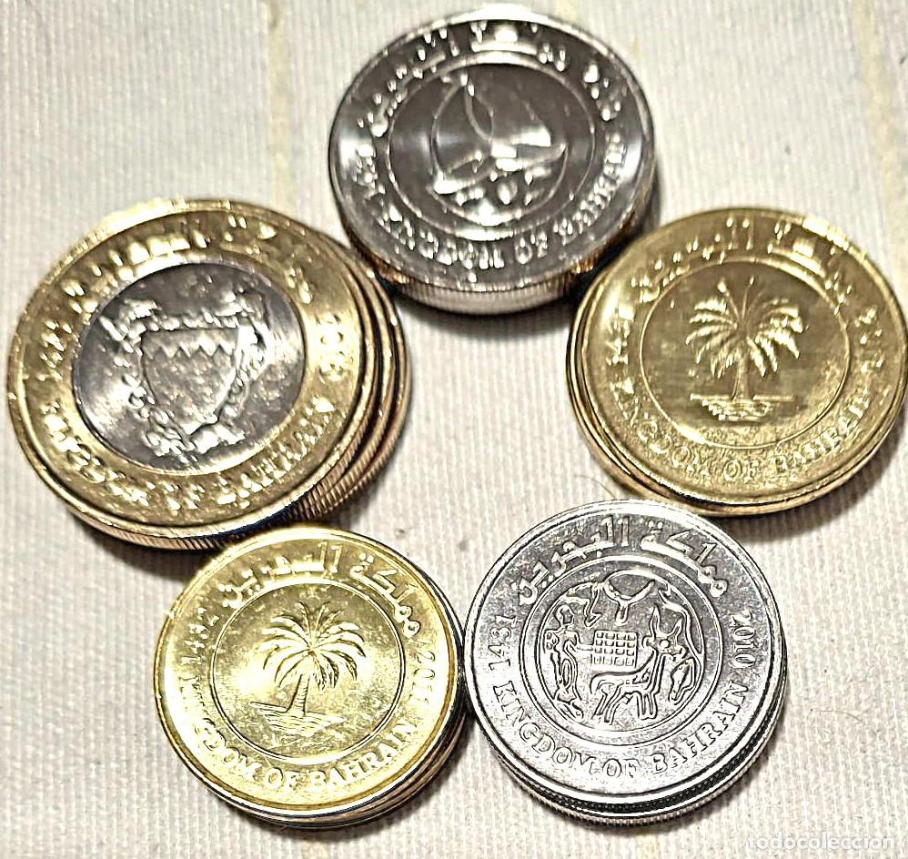 Monedas antiguas de Asia: Bahrein, Set de 5 monedas: 5, 10, 25, 50 y 100 fils /. Sin Circular.