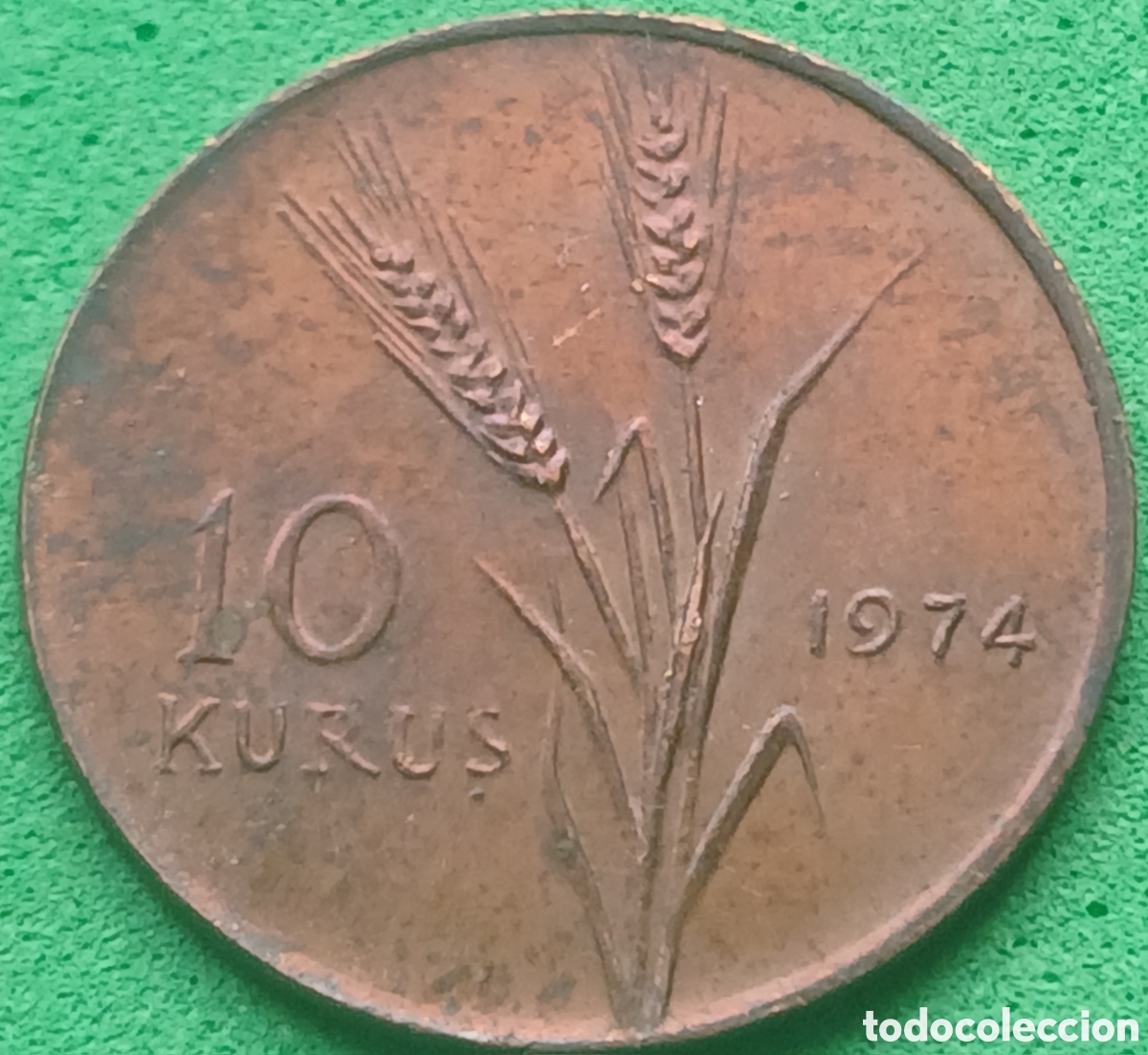 Monedas antiguas de Asia: Turqu&iacute;a 10 kurus 1974 km#891.3