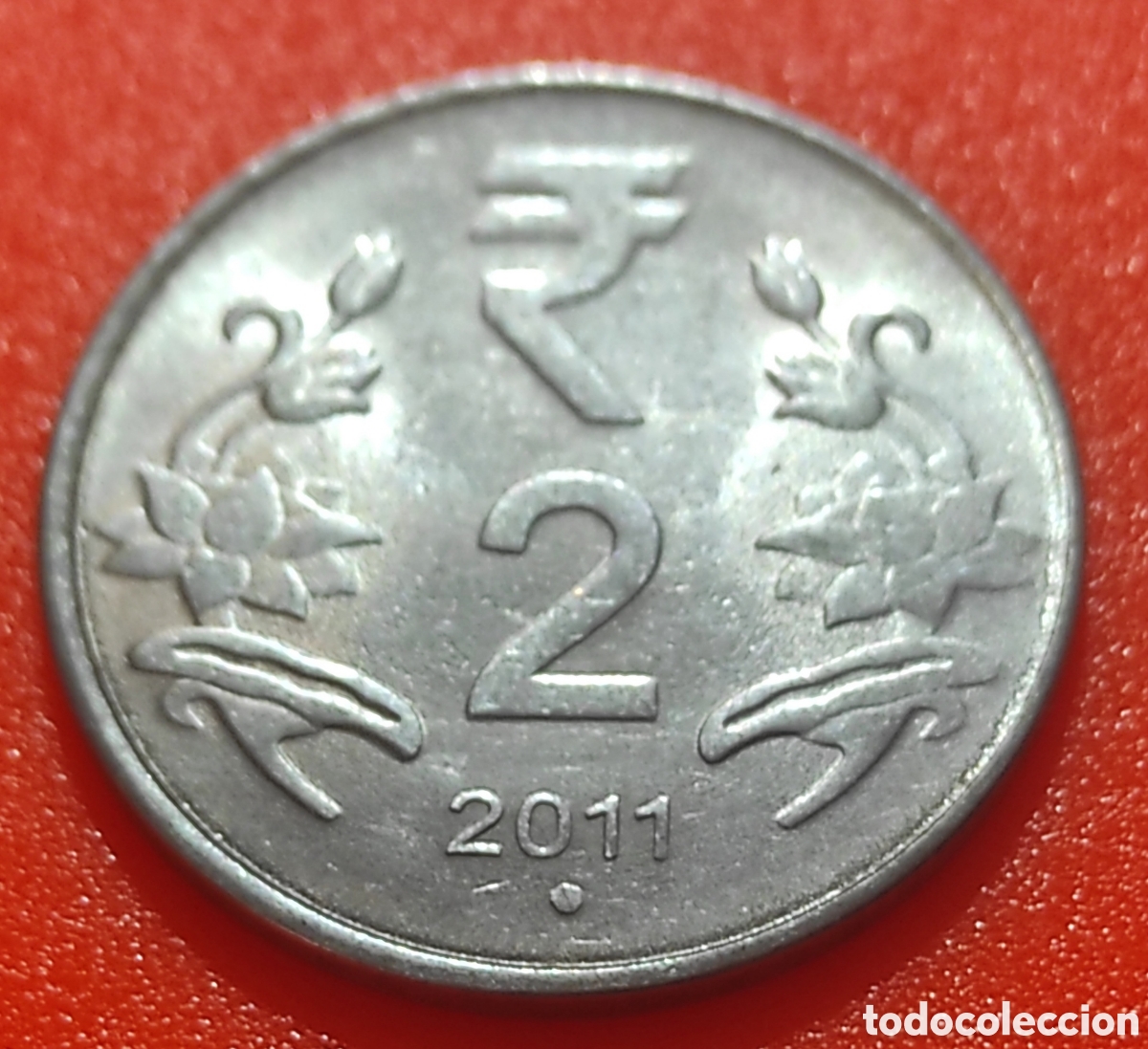 Monedas antiguas de Asia: INDIA 2 RUPIAS 2011 CECA NOIDA.