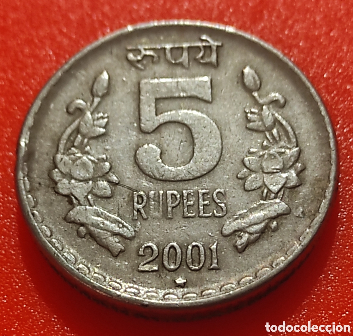 Monedas antiguas de Asia: INDIA 5 RUPIAS 2001 CECA Hyderabad