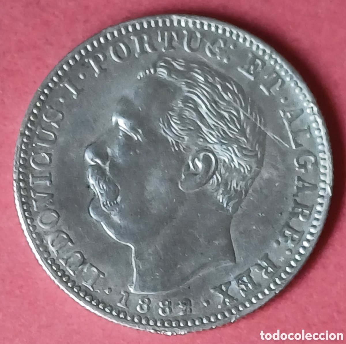 Monedas antiguas de Asia: India portuguesa Rupia de plata 1882