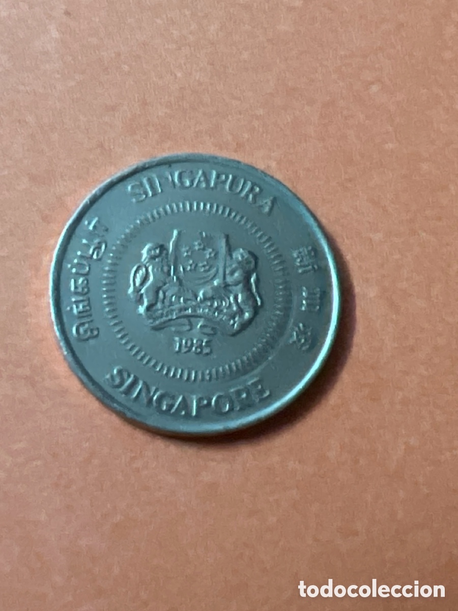 Monedas antiguas de Asia: C294. MONEDA DE SINGAPUR 10 CENT 1985