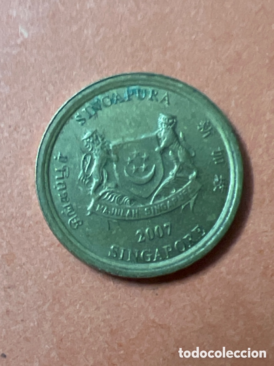 Monedas antiguas de Asia: C585. MONEDA CENTAVOS 2007 SINGAPUR
