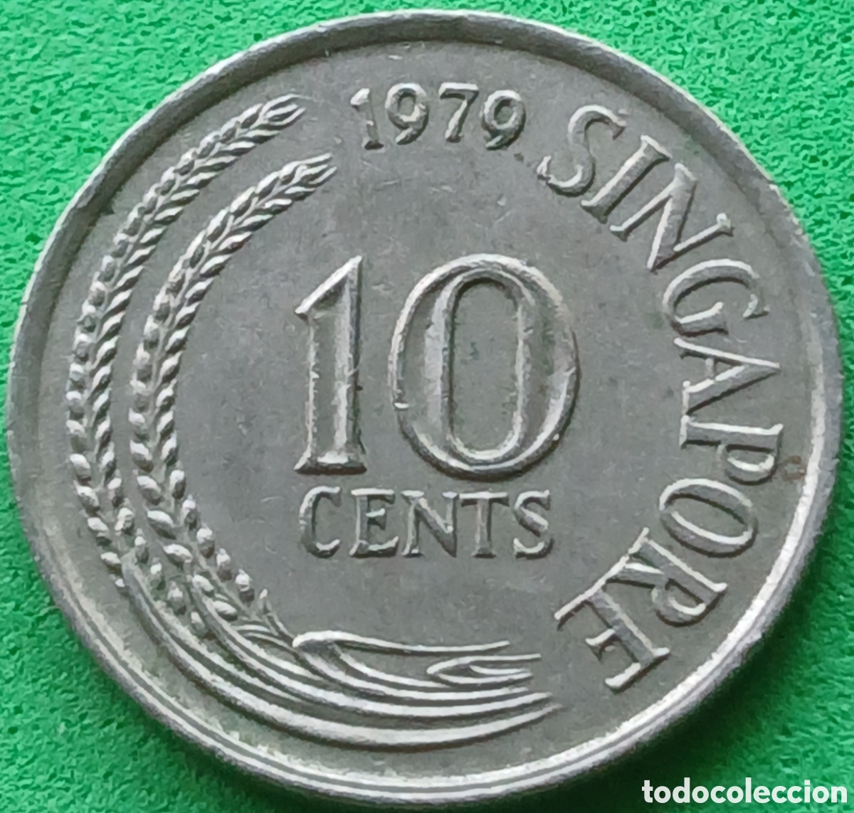 Monedas antiguas de Asia: Singapur 10 cents 1979 km#3 sin marca de ceca