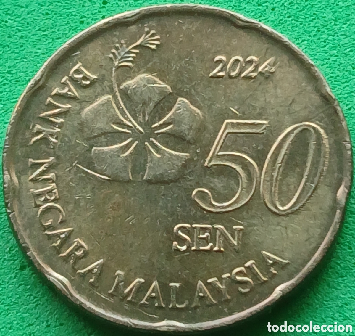 Monedas antiguas de Asia: Malasia 50 sen 2024 km#204 poco com&uacute;n