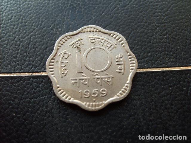 Monedas antiguas de Asia: INDIA 10 PAISE 1959 DIAMANTE