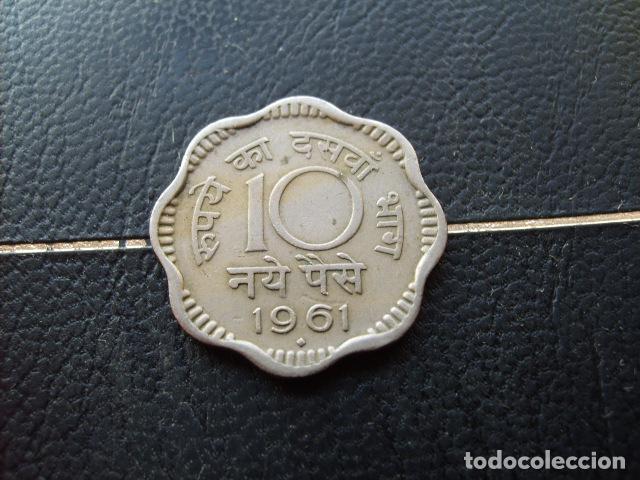 Monedas antiguas de Asia: INDIA 10 PAISE 1961 DIAMANTE