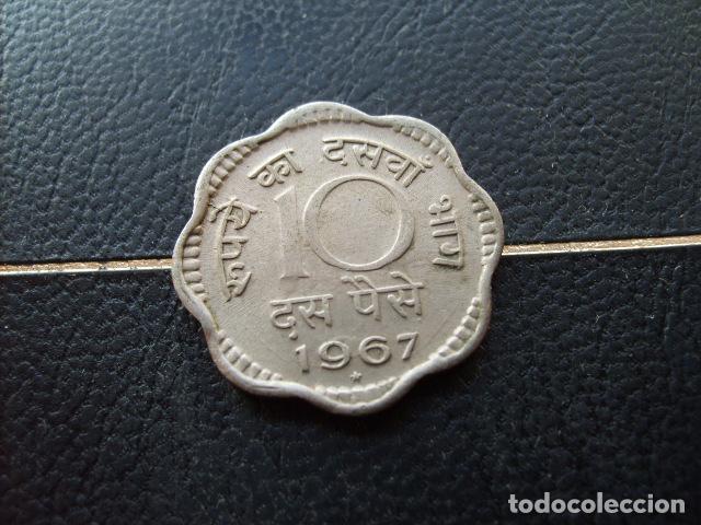 Monedas antiguas de Asia: INDIA 10 PAISE 1967 ESTRELLA