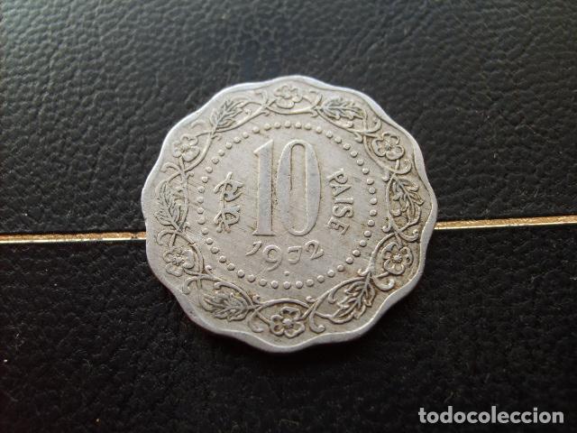 Monedas antiguas de Asia: INDIA 10 PAISE 1972 DIAMANTE