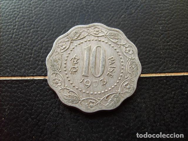 Monedas antiguas de Asia: * INDIA 10 PAISE 1973