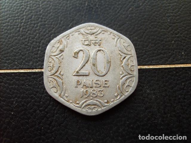 Monedas antiguas de Asia: * INDIA 20 PAISE 1983 ESTRELLA
