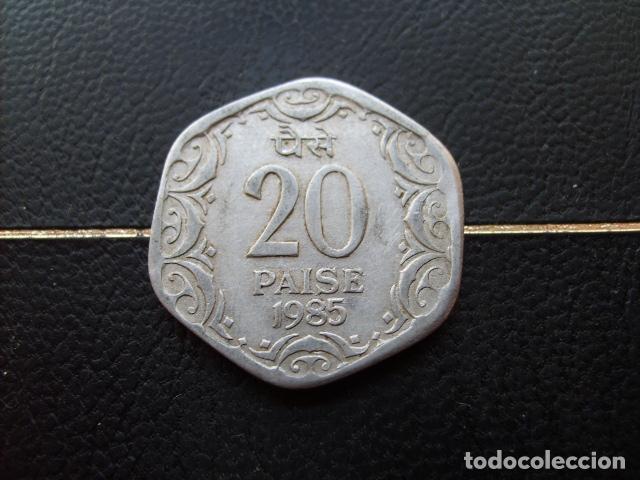 Monedas antiguas de Asia: * INDIA 20 PAISE 1985
