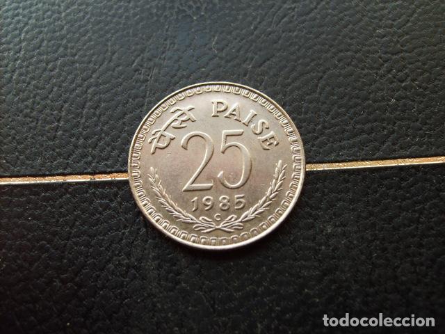 Monedas antiguas de Asia: * INDIA 25 PAISE 1985 C