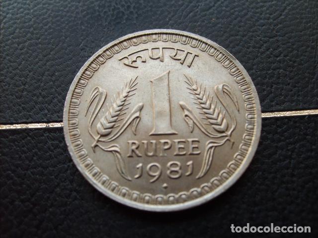 Monedas antiguas de Asia: * INDIA 1 RUPIA 1981 DIAMANTE