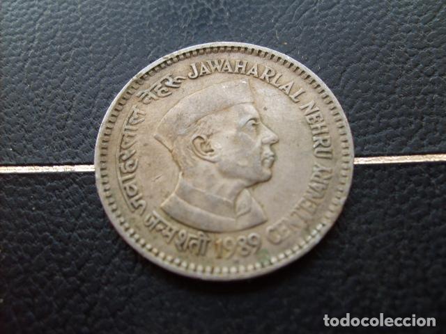Monedas antiguas de Asia: * INDIA 1 RUPIA 1989 DIAMANTE