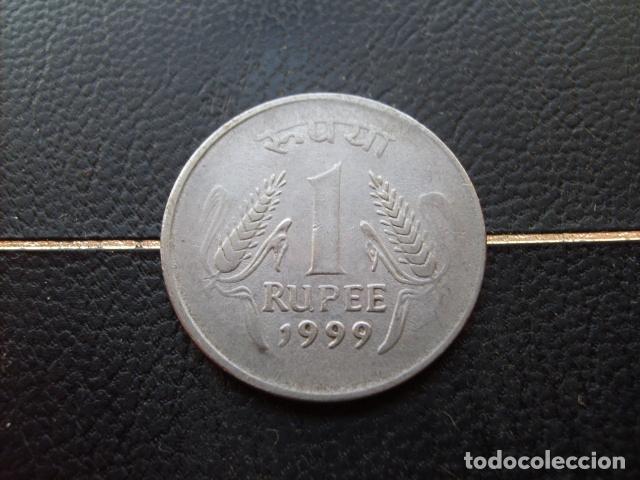 Monedas antiguas de Asia: * INDIA 1 RUPIA 1999