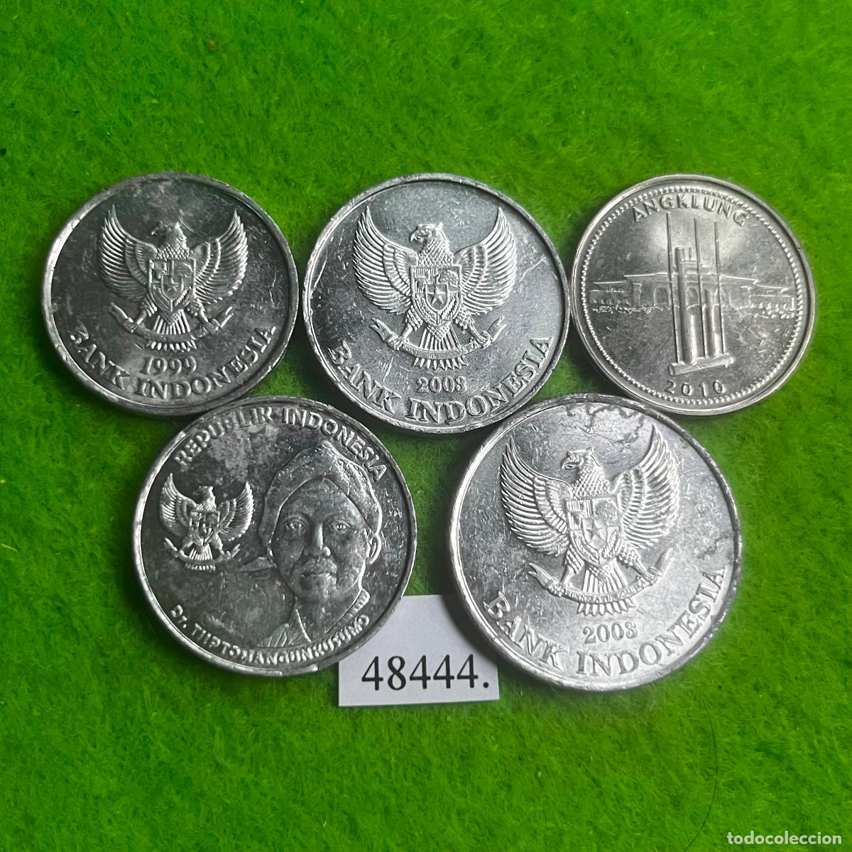 Monedas antiguas de Asia: Lote 5 monedas indonesia