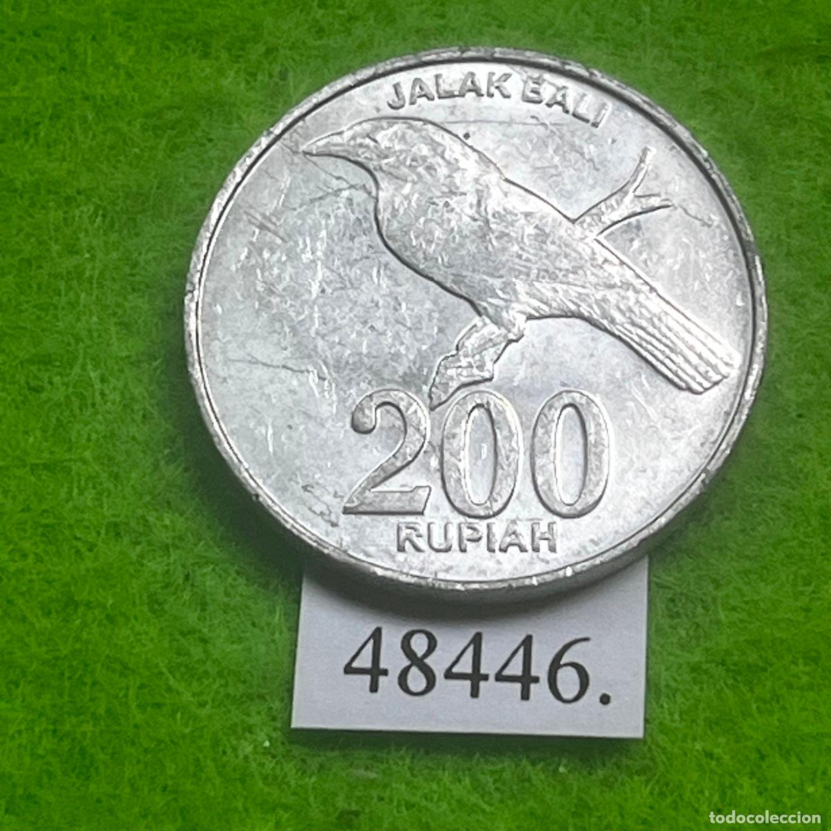 Monedas antiguas de Asia: Indonesia 200 rupias 2003, estornino de Bali
