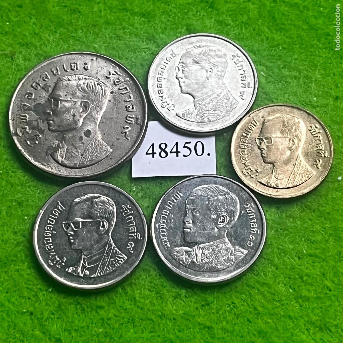 Monedas antiguas de Asia: lote 5 monedas Tailandia, Thailandia