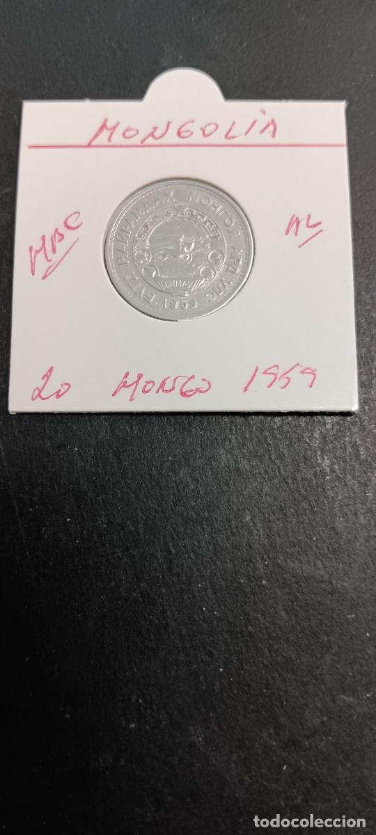 Monedas antiguas de Asia: MONGOLIA 20 MONGO 1959 MBC KM=26 (ALUMINIO)